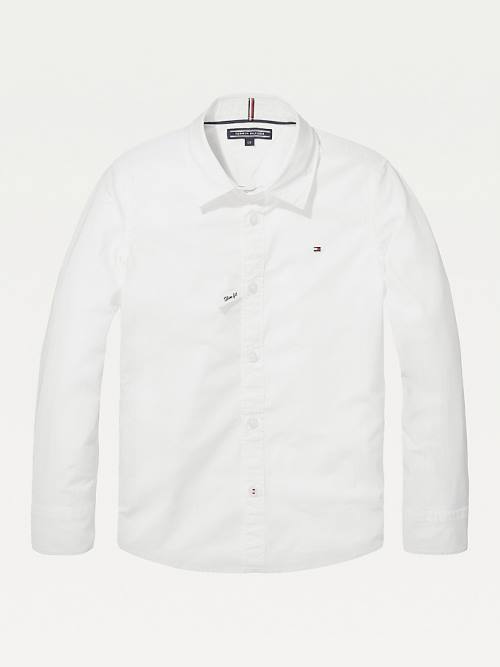 Tommy Hilfiger Slim Fit Stretch Shirt Dekleta Majice Bela | TH905LJX