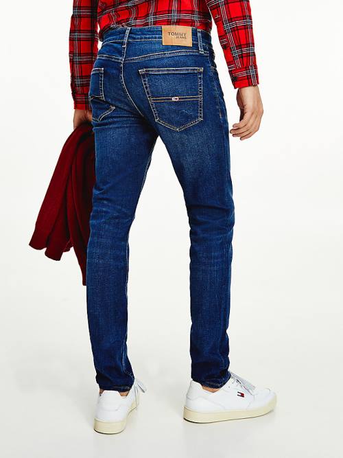 Tommy Hilfiger Slim Fit Tapered Faded Moški Kavbojke Denim | TH874BOI