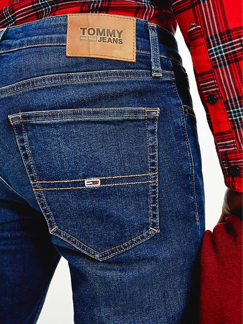 Tommy Hilfiger Slim Fit Tapered Faded Moški Kavbojke Denim | TH874BOI