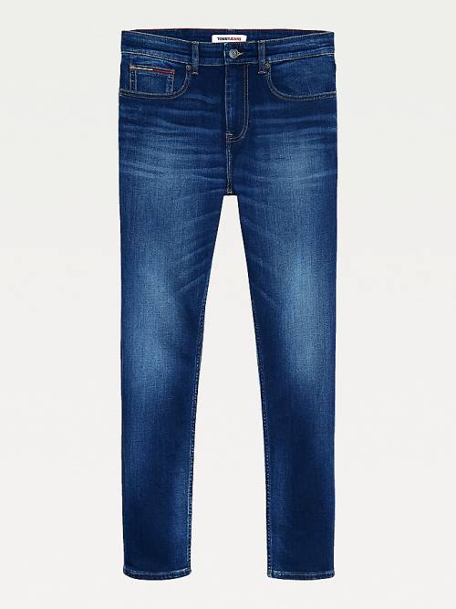 Tommy Hilfiger Slim Fit Tapered Faded Moški Kavbojke Denim | TH874BOI