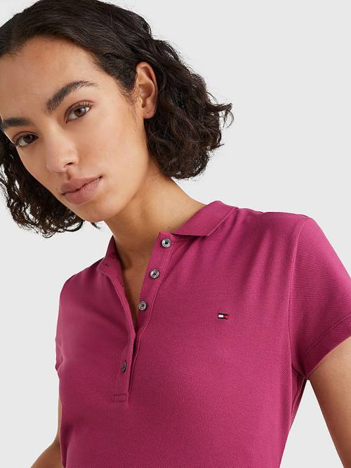 Tommy Hilfiger Slim Fit Ženske Polo Majica Rdeča | TH059UZN