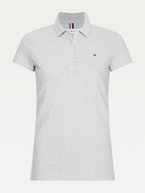 Tommy Hilfiger Slim Fit Ženske Polo Majica Siva | TH109ESO