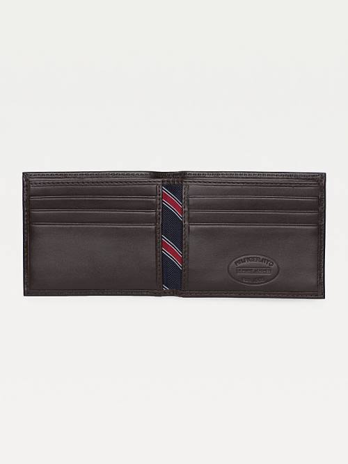 Tommy Hilfiger Small Embossed Bifold Moški Denarnice Rjav | TH436ZVP