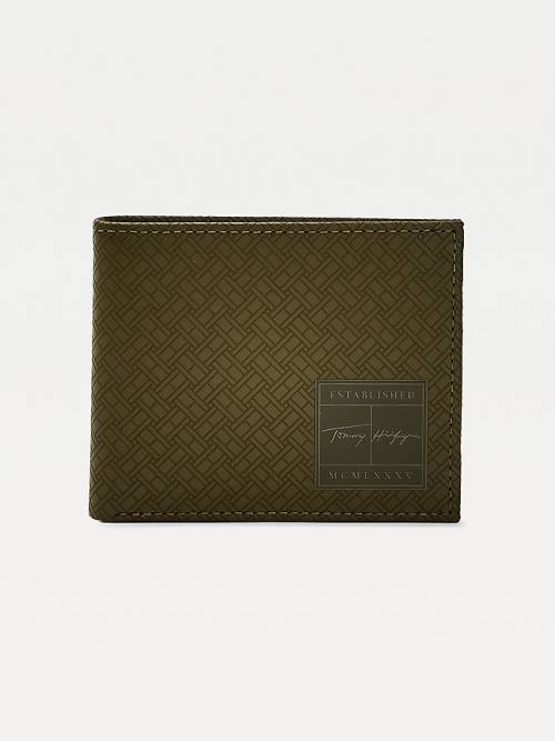 Tommy Hilfiger Small Leather Card Holder Moški Denarnice Zelena | TH056BGC