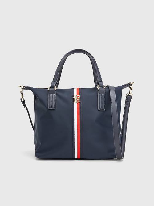 Tommy Hilfiger Small Signature Tote Ženske Torbice Modra | TH021LWS