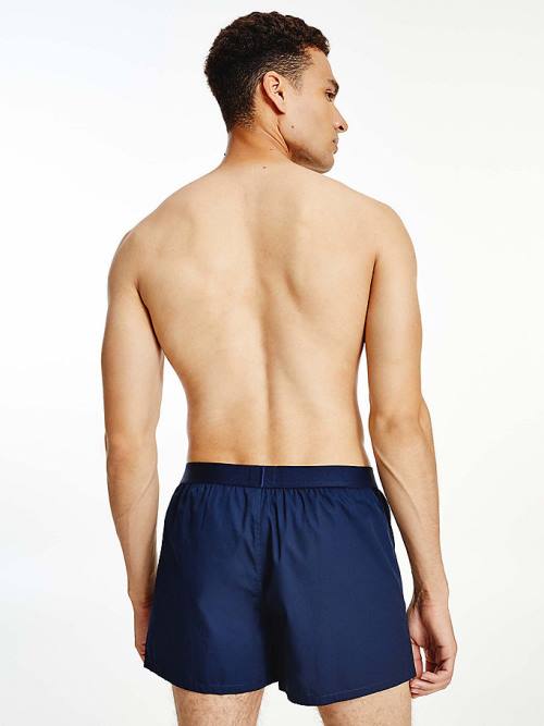 Tommy Hilfiger Smart Cotton Poplin Boxers Moški Spodnje Perilo Modra | TH205BIA