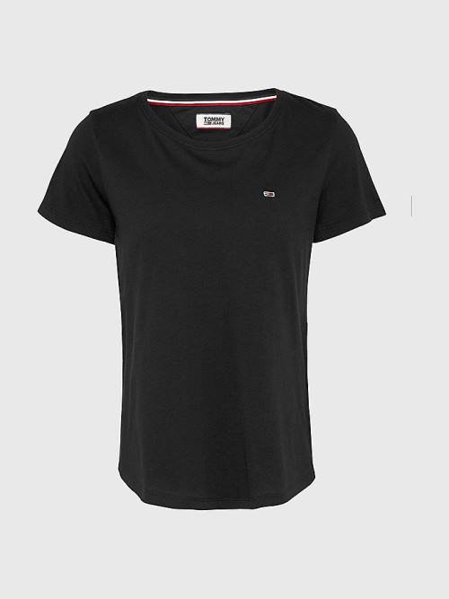 Tommy Hilfiger Soft Jersey Ženske Majice Črna | TH670YPF