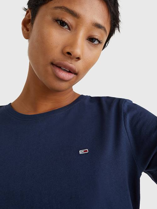 Tommy Hilfiger Soft Jersey Ženske Majice Modra | TH708CFO