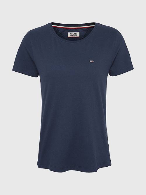 Tommy Hilfiger Soft Jersey Ženske Majice Modra | TH708CFO