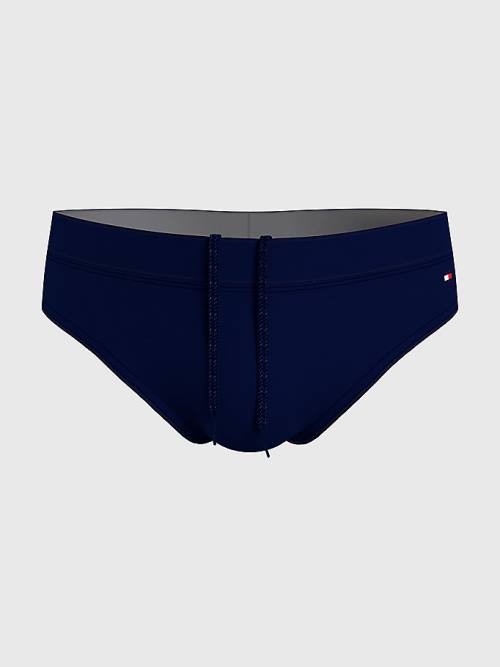 Tommy Hilfiger Solid Colour Briefs Moški Kopalke Modra | TH258NHY