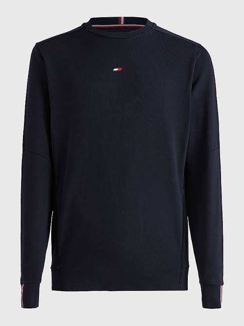 Tommy Hilfiger Sport Essential Organic Cotton Moški Pulover Modra | TH210FWB