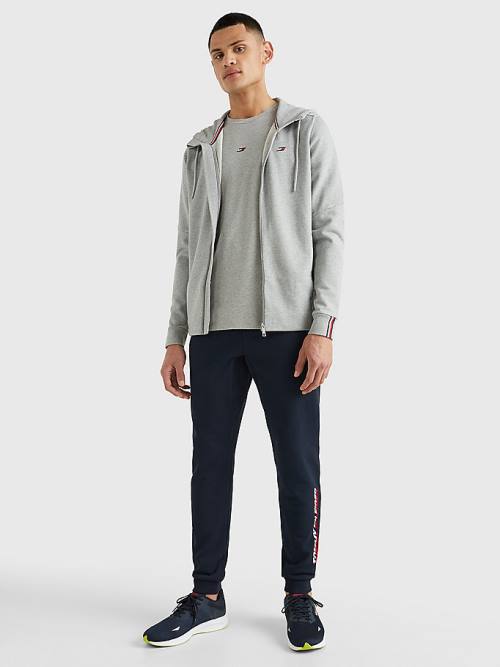 Tommy Hilfiger Sport Essential Organic Cotton Logo Moški Pulover Siva | TH419FBZ