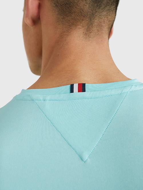 Tommy Hilfiger Sport Essential Slim Fit Recycled Moški Majice Modra | TH965LDE