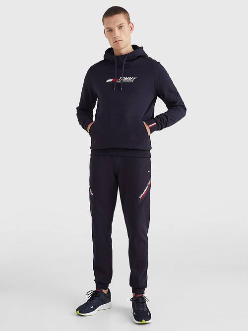 Tommy Hilfiger Sport Essential TH Cool Moški Pulover s kapuco Modra | TH185XQB