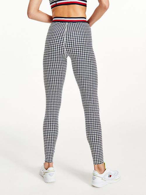 Tommy Hilfiger Sport Full Length Houndstooth Ženske Pajkice Črna | TH301IAO