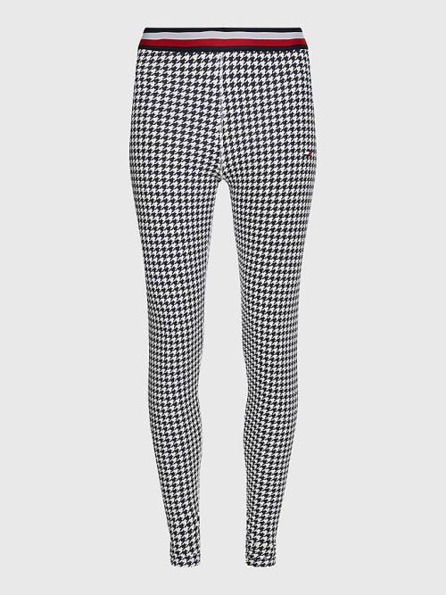 Tommy Hilfiger Sport Full Length Houndstooth Ženske Pajkice Črna | TH301IAO