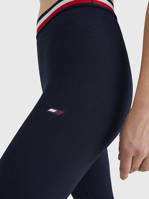 Tommy Hilfiger Sport Full Length Waistband Detail Ženske Pajkice Modra | TH751ZKL