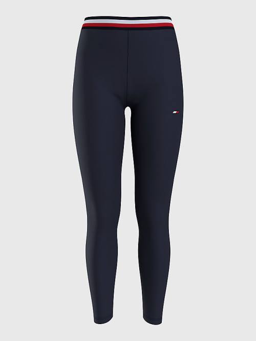 Tommy Hilfiger Sport Full Length Waistband Detail Ženske Pajkice Modra | TH751ZKL