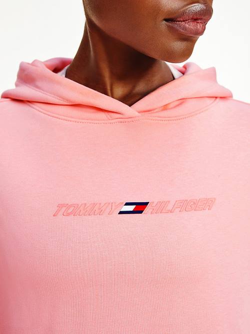 Tommy Hilfiger Sport Graphic Ženske Pulover s kapuco Roza | TH527QKF