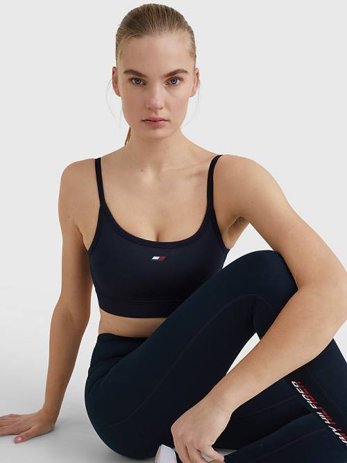 Tommy Hilfiger Sport Low Support Bra Ženske Spodnje Perilo Modra | TH670RTC