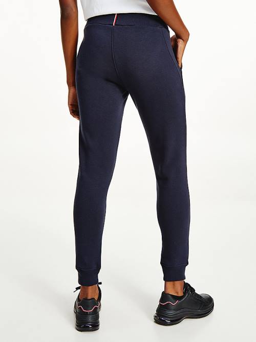 Tommy Hilfiger Sport Organic Cotton Joggers Ženske Hlače Modra | TH185OVR