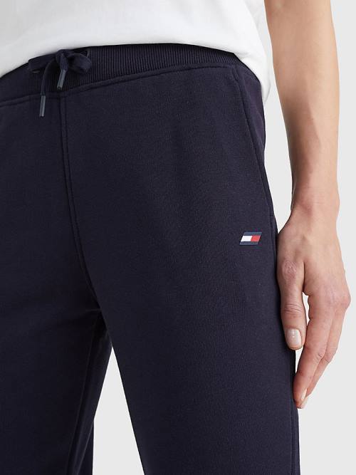 Tommy Hilfiger Sport Organic Cotton Regular Fit Joggers Ženske Hlače Modra | TH158UTF