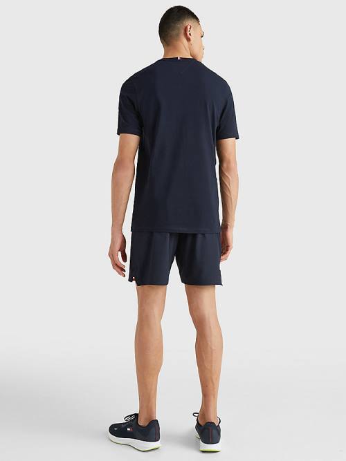 Tommy Hilfiger Sport Organic Jersey Moški Majice Modra | TH903MNE