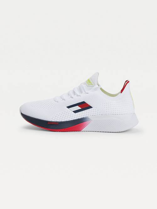 Tommy Hilfiger Sport Performance Knitted Moški Superge Bela | TH934RBI