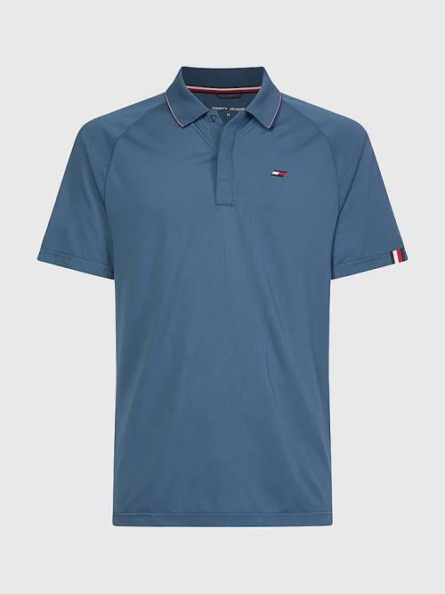 Tommy Hilfiger Sport Performance Moški Polo Majica Modra | TH019HWF