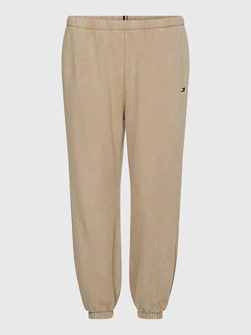 Tommy Hilfiger Sport Relaxed Fit Joggers Ženske Hlače Bež | TH482QJM