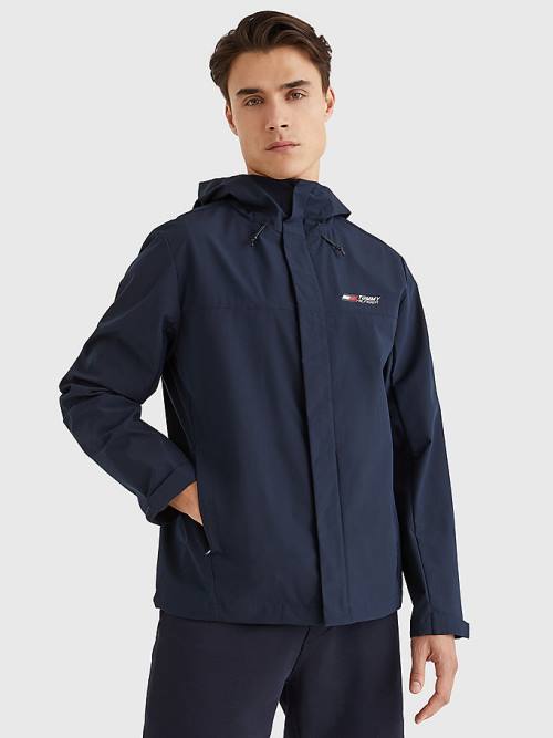 Tommy Hilfiger Sport Slim Fit Windbreaker Moški Jakne Modra | TH943KGF