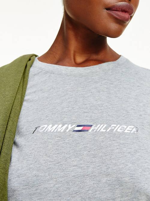 Tommy Hilfiger Sport TH Cool Crew Neck Ženske Majice Siva | TH916VCE