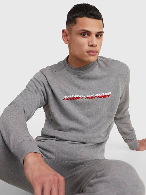 Tommy Hilfiger Sport TH Cool Graphic Moški Pulover Siva | TH390QVH