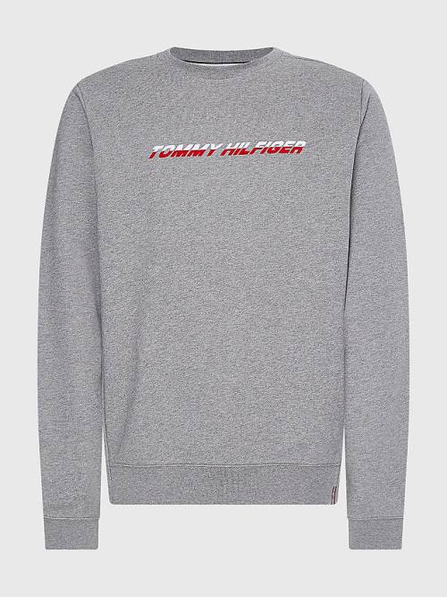 Tommy Hilfiger Sport TH Cool Graphic Moški Pulover Siva | TH390QVH