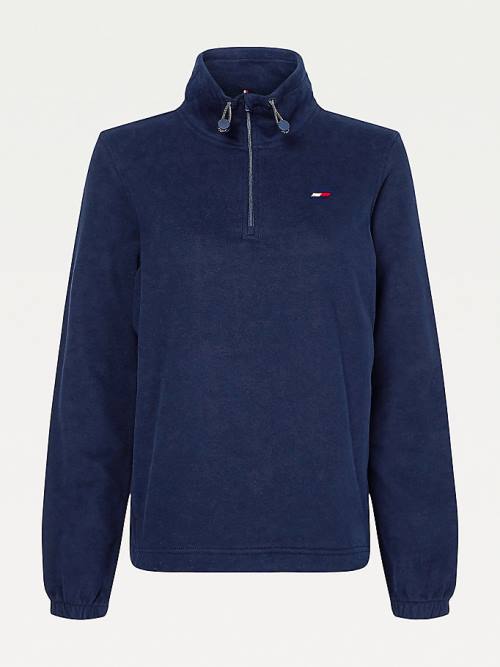 Tommy Hilfiger Sport TH Cool Half-Zip Ženske Pulover Modra | TH614QBP