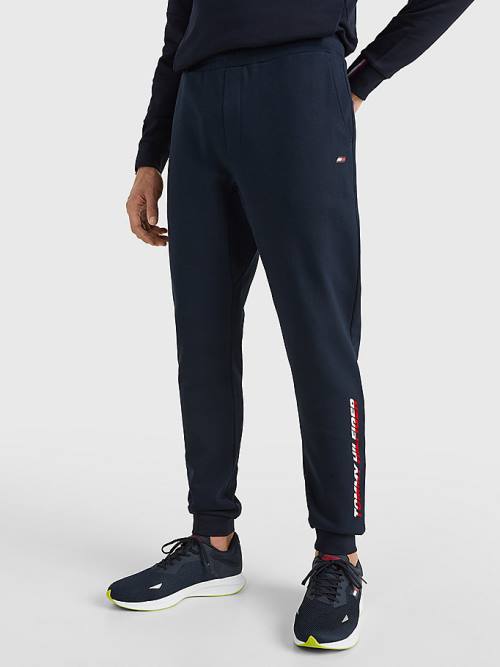 Tommy Hilfiger Sport TH Cool Organic Cotton Joggers Moški Hlače Modra | TH609JWS