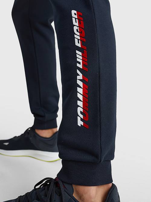 Tommy Hilfiger Sport TH Cool Organic Cotton Joggers Moški Hlače Modra | TH609JWS