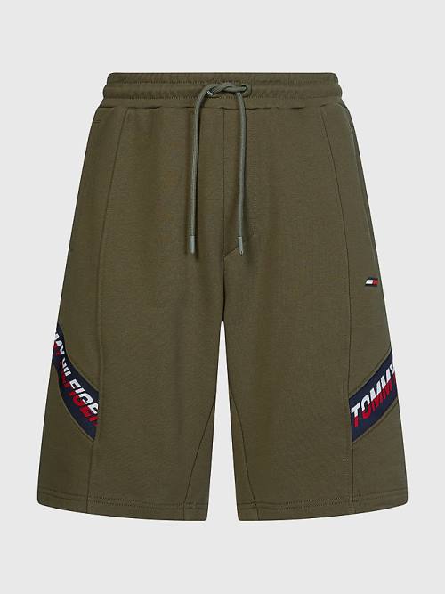 Tommy Hilfiger Sport TH Cool Organic Cotton Moški Kratke Hlače Kaki | TH793NRP