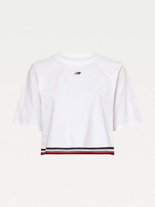 Tommy Hilfiger Sport TH Cool Relaxed Organic Cotton Ženske Majice Bela | TH826YBK