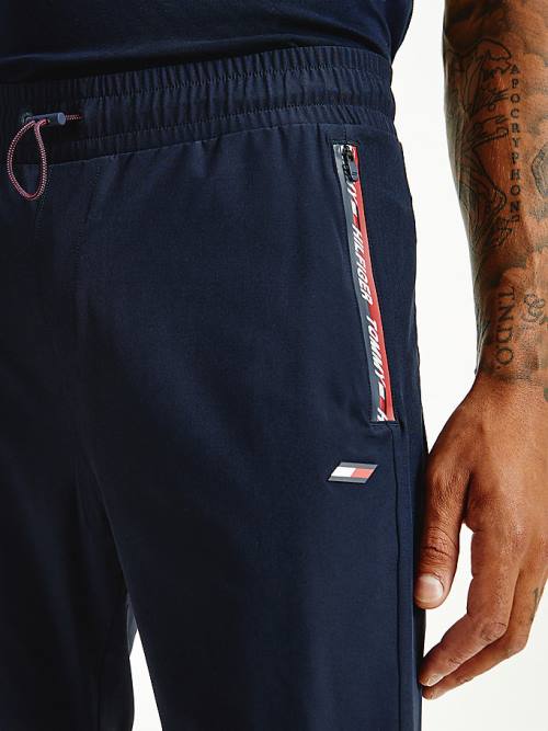 Tommy Hilfiger Sport Training Joggers Moški Hlače Modra | TH792PUF