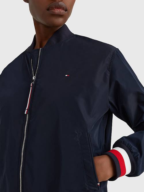 Tommy Hilfiger Sporty Slim Fit Bomber Ženske Jakne Modra | TH371JBU