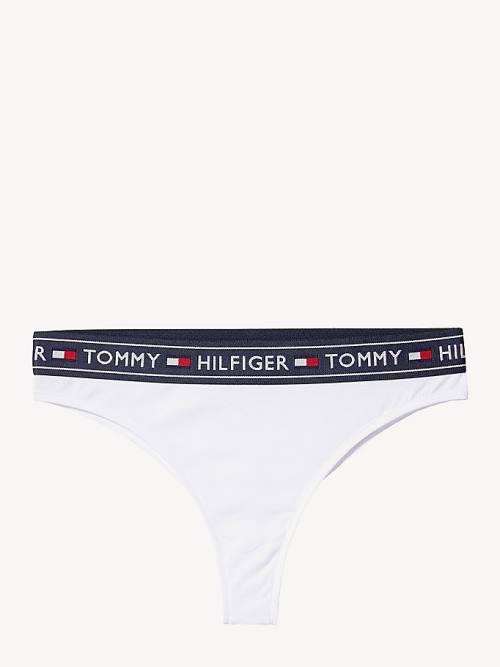 Tommy Hilfiger Stretch Cotton Brazilian Briefs Ženske Spodnje Perilo Bela | TH146BQR