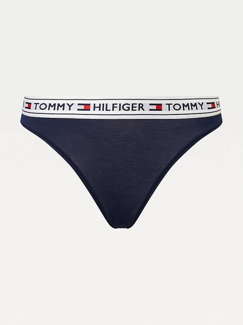 Tommy Hilfiger Stretch Cotton Brazilian Briefs Ženske Spodnje Perilo Modra | TH857KPZ