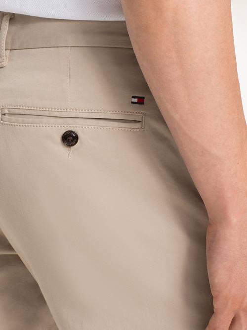 Tommy Hilfiger Stretch Cotton Chinos Moški Hlače Kaki | TH352IPE