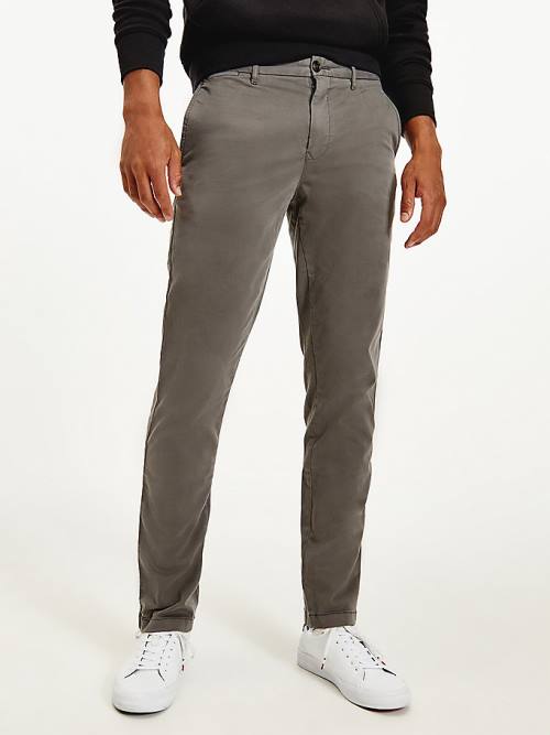 Tommy Hilfiger Stretch Cotton Chinos Moški Hlače Siva | TH531FUJ