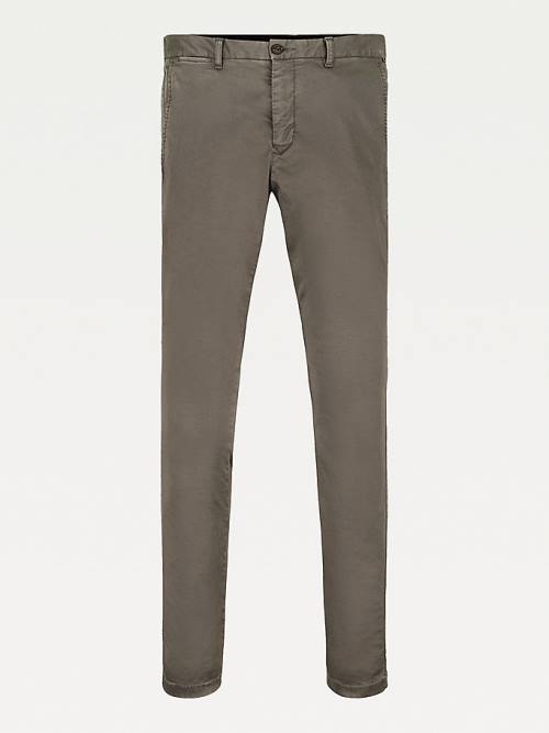 Tommy Hilfiger Stretch Cotton Chinos Moški Hlače Siva | TH531FUJ