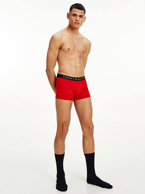 Tommy Hilfiger Stretch Cotton Trunks And Socks Set Moški Spodnje Perilo Rjav | TH127TWB