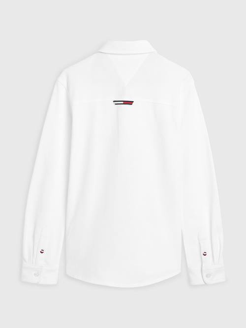 Tommy Hilfiger Stretch Organic Cotton Pique Fantje Srajce Bela | TH281DNW