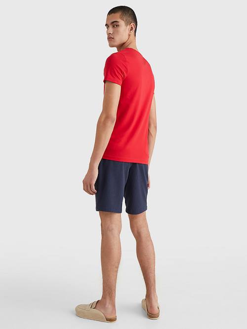 Tommy Hilfiger Stretch Organic Cotton Slim Fit Moški Majice Rdeča | TH937THO