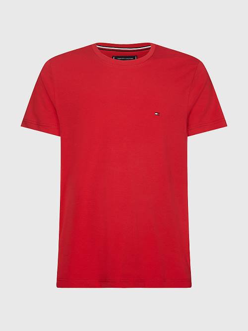 Tommy Hilfiger Stretch Organic Cotton Slim Fit Moški Majice Rdeča | TH937THO